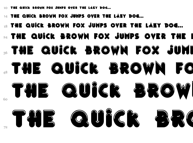 Bonus font waterfall